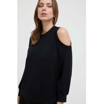 Karl Lagerfeld bluza femei, culoarea negru, neted