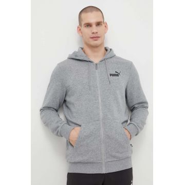 Puma bluză bărbați, culoarea negru, cu glugă, uni 586704