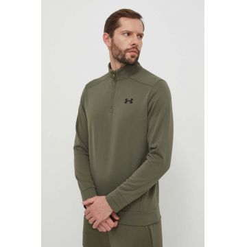 Under Armour bluza barbati, culoarea verde, neted