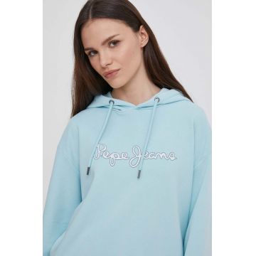 Pepe Jeans bluza Lana femei, cu glugă, cu imprimeu