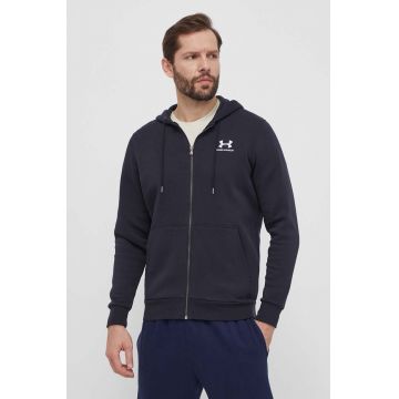 Under Armour bluza barbati, culoarea negru, cu glugă, neted