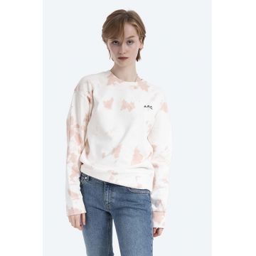 A.P.C. hanorac de bumbac Sweat Roma femei, culoarea bej, cu model COEJO.F27636-ROSE