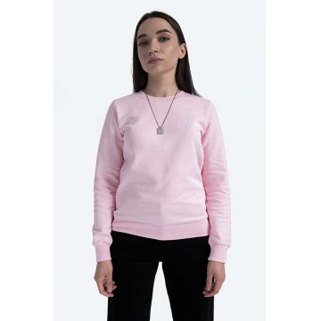 A.P.C. hanorac de bumbac Sweat Skye femei, culoarea roz, cu imprimeu COEBH.F27700-PALEPINK