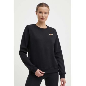 Fjallraven hanorac de bumbac Vardag Sweater femei, culoarea negru, neted, F87075