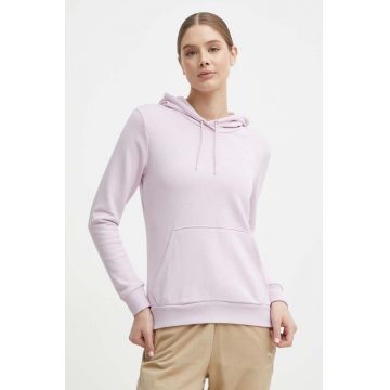 Puma bluză femei, culoarea violet, cu glugă, imprimeu 848332