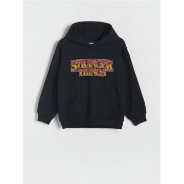 Reserved - Hanorac oversized Stranger Things - negru