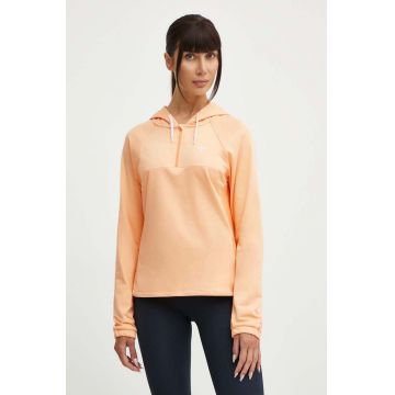 Roxy hanorac de jogging Pure Pursuit culoarea portocaliu, cu glugă, neted, ERJKT04133