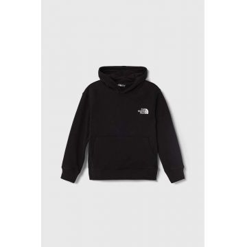 The North Face bluza OVERSIZED HOODIE culoarea negru, cu glugă, melanj