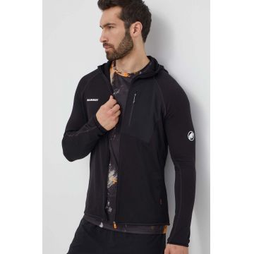 Mammut hanorac Aenergy Light culoarea negru, cu glugă, neted