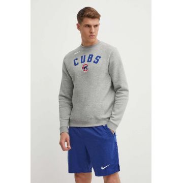 Nike bluza Chicago Cubs barbati, culoarea gri, melanj