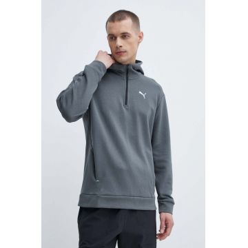 Puma bluză RAD/CAL bărbați, culoarea gri, cu glugă, uni, 678914