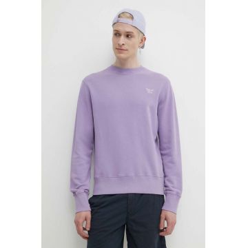 Superdry hanorac de bumbac barbati, culoarea violet, neted