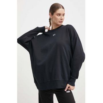 Under Armour bluza femei, culoarea negru, melanj