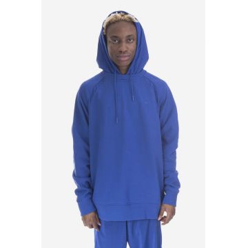 adidas Originals hanorac de bumbac bărbați, cu glugă, uni HR5456-blue