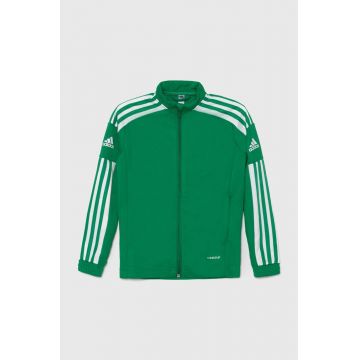 adidas Performance bluza copii SQ21 TRKT culoarea verde, cu imprimeu, GP6456