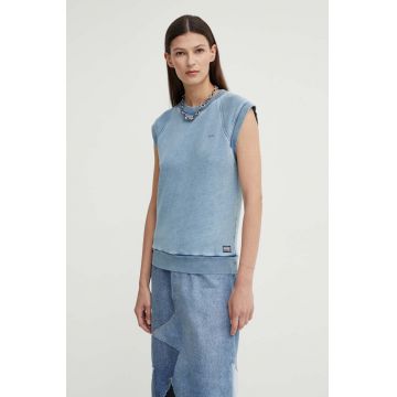 G-Star Raw vestă din bumbac neted, D24581-D583