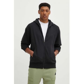 adidas bluză ALL SZN bărbați, culoarea negru, cu glugă, cu imprimeu, IX1249