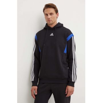 adidas bluza barbati, culoarea negru, cu glugă, modelator, JJ1537