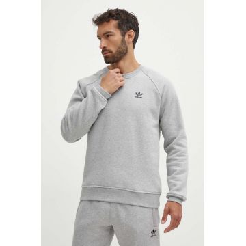 adidas Originals bluză Essential bărbați, culoarea gri, melanj, IY4937