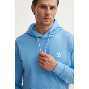 adidas Originals hanorac de bumbac barbati, cu glugă, cu imprimeu, IX7672