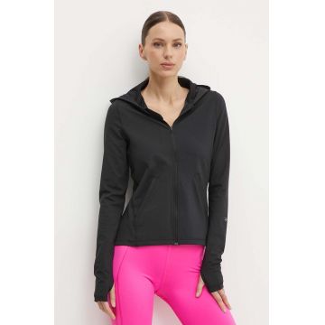 Reebok hanorac de antrenament Active Collective Dreamblend culoarea negru, cu glugă, neted, 100075392