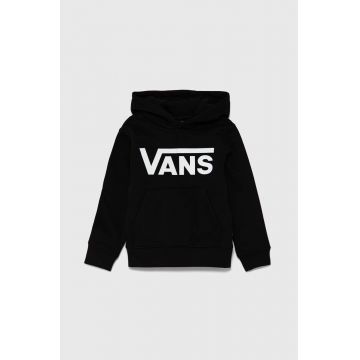 Vans bluza copii Vans Classic Kids PO culoarea negru, cu glugă, cu imprimeu, VN000JYEBLK1