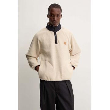 A.P.C. hanorac fleece sweat island culoarea bej, neted, PSAIF.M27845