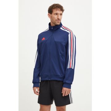 adidas bluza Tiro barbati, culoarea albastru marin, cu imprimeu, IY2068