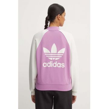 adidas Originals bluza femei, culoarea violet, modelator, IZ2833