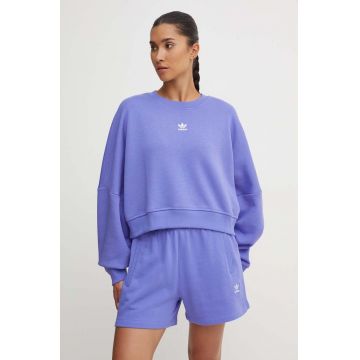 adidas Originals bluza femei, culoarea violet, neted, IY2543