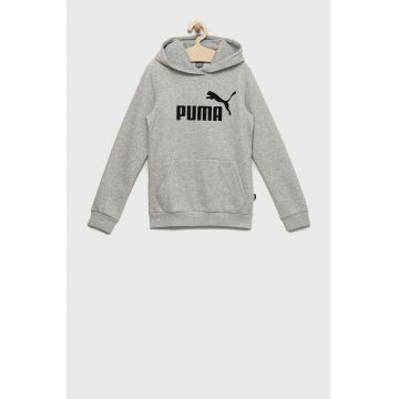 Puma bluza copii culoarea gri, cu imprimeu