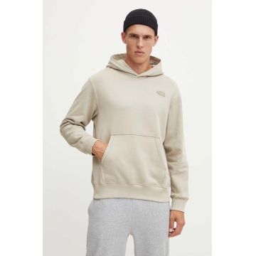 The North Face hanorac de bumbac Natural Dye Hoodie barbati, culoarea bej, cu glugă, cu imprimeu, NF0A89CV9OX1