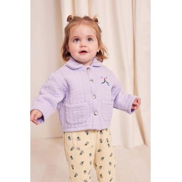 Bobo Choses bluza bebe Funny face culoarea violet, neted, 224AB039