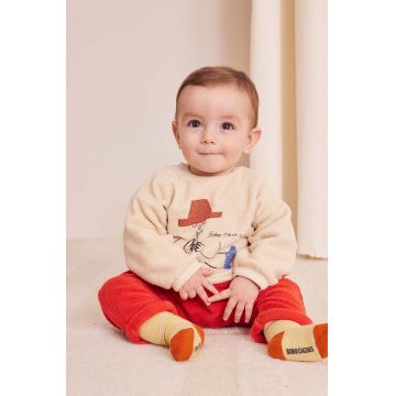 Bobo Choses bluza bebe Magic Flute culoarea bej, cu imprimeu, 224AB028