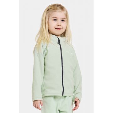 Didriksons bluza copii MONTE KIDS FULLZIP culoarea roz, neted