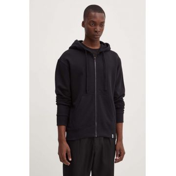 G-Star Raw hanorac de bumbac barbati, culoarea negru, cu glugă, neted, D25528-D395