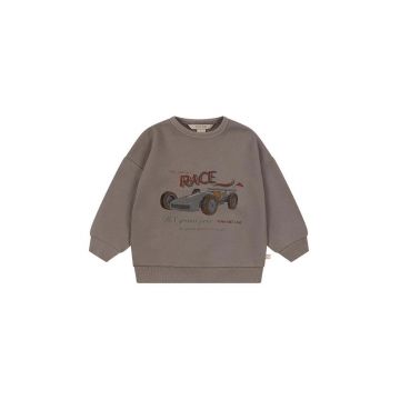 Konges Sløjd bluza copii LOU SWEATSHIRT OCS culoarea gri, cu imprimeu, KS101568