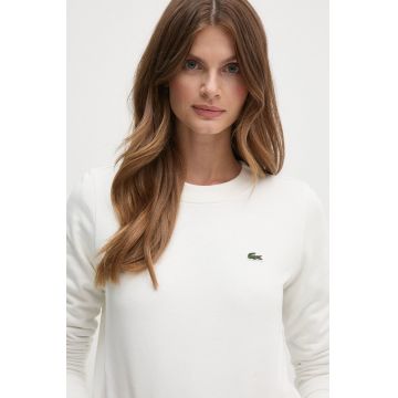 Lacoste bluza femei, culoarea bej, neted