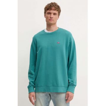 Levi's bluza barbati, culoarea verde, neted