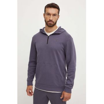 Puma bluza barbati, culoarea gri, cu glugă, cu imprimeu, 681620