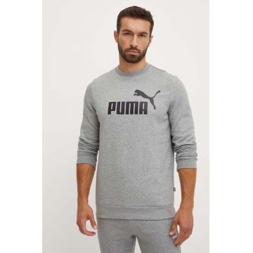 Puma bluza barbati, culoarea gri, cu imprimeu