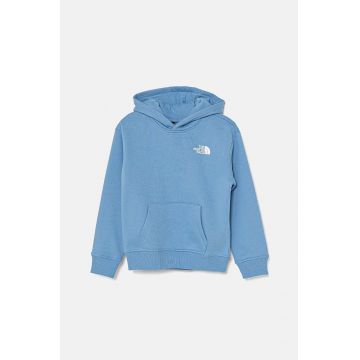 The North Face bluza copii VERTICAL GRAPHIC OVERSIZED HOODIE cu glugă, cu imprimeu, NF0A89HD3O41