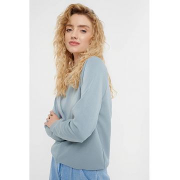 Bluza de trening cu decolteu la baza gatului si maneci raglan