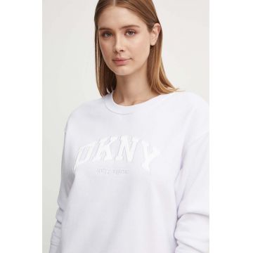 Dkny bluza femei, culoarea alb, cu imprimeu, DP4T9809