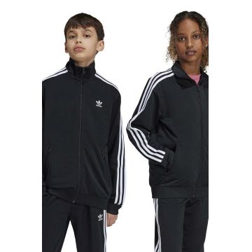 adidas Originals bluza copii FIREBIRD TOP culoarea negru, cu imprimeu, IY9800