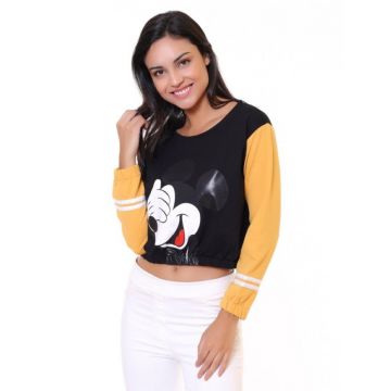 Hanorac scurt negru Mickey - cod 33068