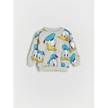 Reserved - Bluză sport oversized Donald Duck - gri deschis