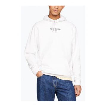 Hanorac barbati HOODY cu imprimeu cu logo pe spate - croiala Regular fit - Alb