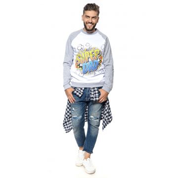 Bluza de trening din bumbac cu maneci raglan