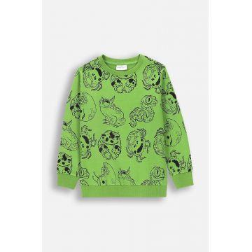 Coccodrillo bluza copii culoarea verde, modelator, GRUNGE SWAMP BOY KIDS